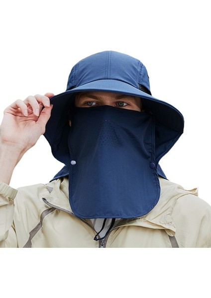 Şapka Yaz Erkek Büyük Ağızlı Balıkçı Şapkası Anti-Ultraviyole Dağcılık Balıkçı Şapkası (Yurt Dışından)