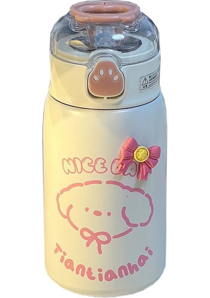 Sevimli Su Bardağı Ayı Pençesi Saman Termos Bardak (Yurt Dışından)