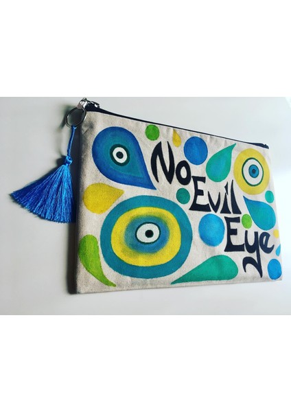 - "No Evil Eye" - Nazar Değmesin - Portföy/Clutch Çanta