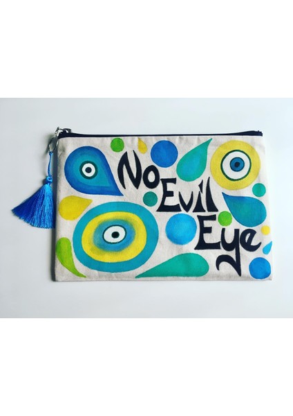 - "No Evil Eye" - Nazar Değmesin - Portföy/Clutch Çanta fiyatları