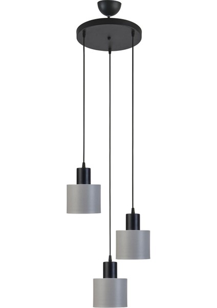 Teddy Özel Tasarım Modern Cafe Mutfak Salon Metal 3 Lü Sarkıt Avize