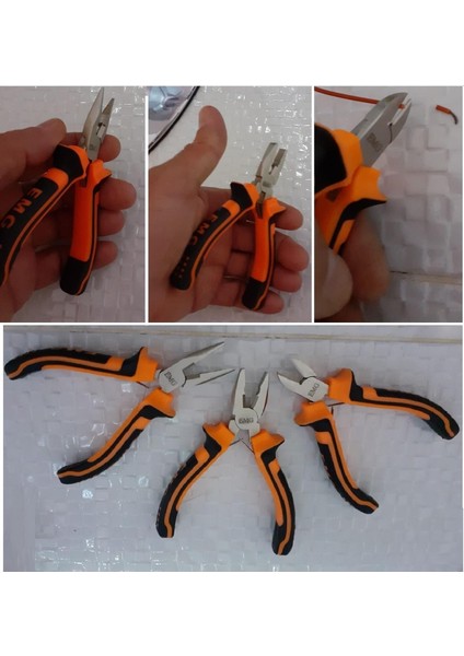 5li Set Mini Pense Seti Yan Keski Kargaburun Düz ve Yıldız Tornavida Elektrikci Hobi Seti
