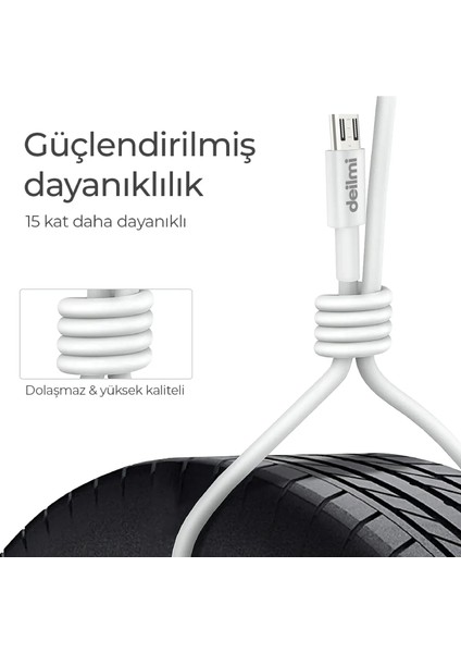 Xiaomi , Huawei , Samsung Uyumlu 18W 3 Amper Hızlı Şarj Aleti Micro USB Ds-04