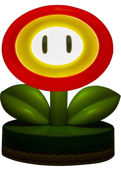 Super Mario Fire Flower Icon Lamba Işık Light Ateş Çiçeği Ikon Lambası