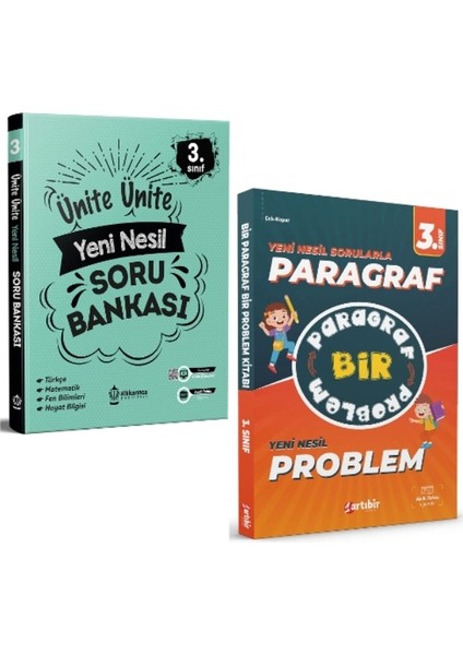 3. Sınıf Ünite Ünite Yeni Nesil Soru Bankası - Bir Paragraf Bir Problem 2 Kitap