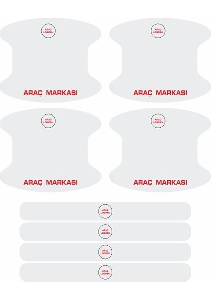 Skoda Araçları Için Uyumlu Kapı Içi Çizik Önleyi Seti 8'li