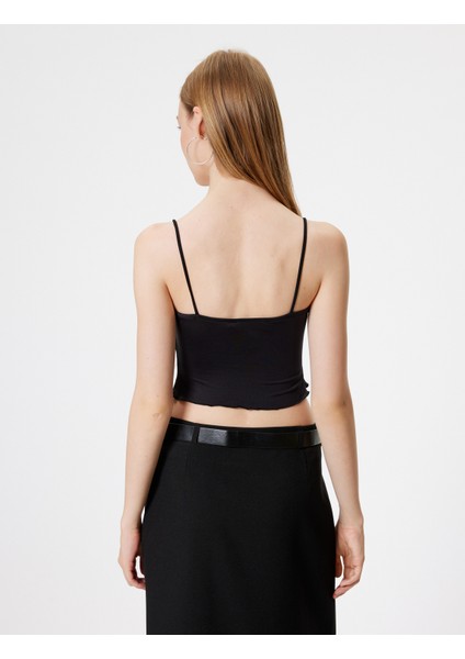 Crop Üst Fiyonk Detaylı Ip Askılı Slim Fit fırsatları