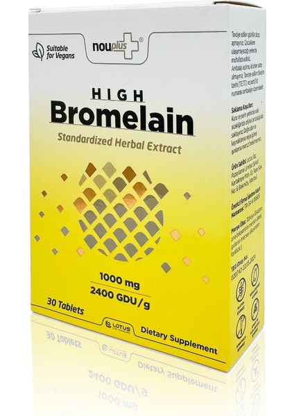 Hing Bromelain 1000MG 30 Tablet