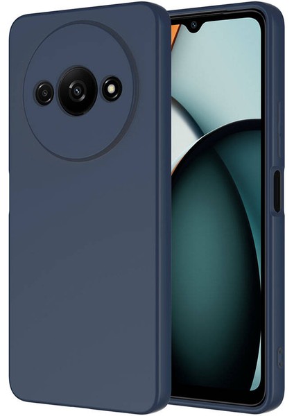 Case 4U Xiaomi Redmi A3 4g 2024 Uyumlu Kılıf Kamera Korumalı Içi Kadife Logosuz Mara Lansman Silinebilir Kılıf Lacivert