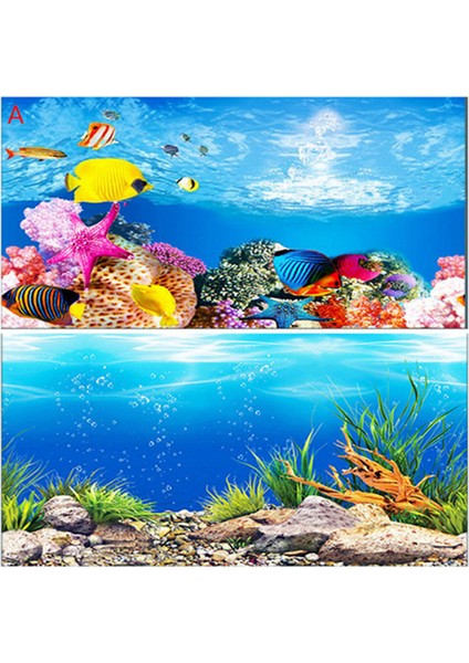No.5 Tarzı 40CMY x 80CML 30CM 40CM 50CM Akvaryum Arka Plan Posteri Ahşap Çift Taraflı Balık Tankı Dekoratif Okyanus Manzara Resim Duvar Dekoru Parlak (Yurt Dışından) fiyatları