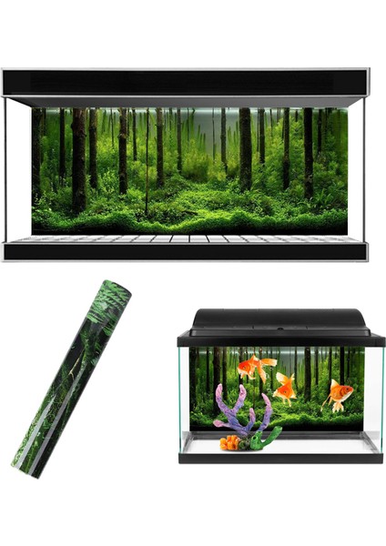 B Tarzı 30X61CM Akvaryum Arka Plan Posteri 3D Pvc Yapışkanlı Etiket Balık Tankı Sualtı Dünyası Zemin Dekorasyon Kağıdı Manzara Duvar Kağıdı (Yurt Dışından) fiyatları