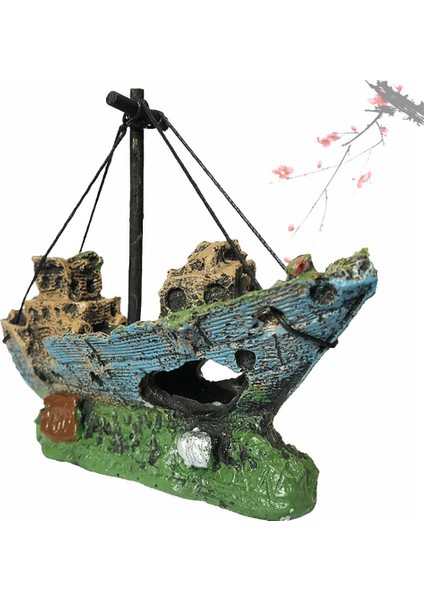 Bir Stil Ana Sayfa Akvaryum Süs Batık Batık Akvaryum Süs Yelkenli Tekne Destroyer Balık Tankı Tank Akvaryum Süs Süsleme (Yurt Dışından) indirimleri