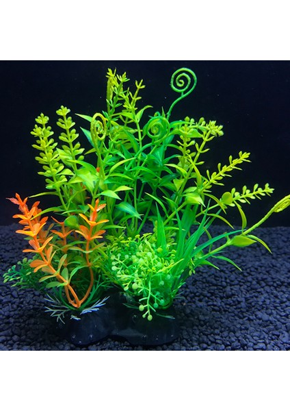 P518 Stili M Beden 1 Adet Akvaryum Yapay Su Bitkileri Plastik Simülasyon Su Çim Dekorasyon Parlak Renkli Balık Tankı Peyzaj Süsleme (Yurt Dışından)