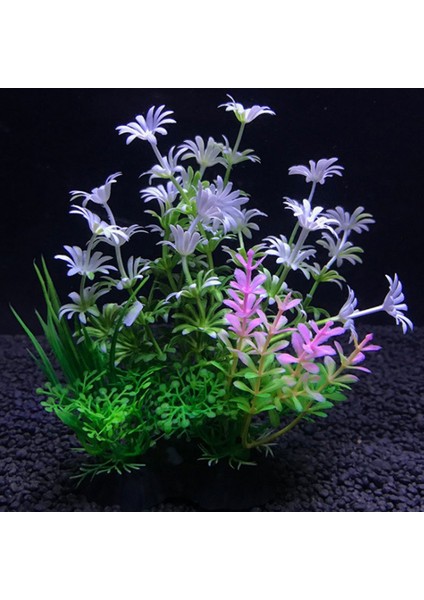 P518 Stili M Beden 1 Adet Akvaryum Yapay Su Bitkileri Plastik Simülasyon Su Çim Dekorasyon Parlak Renkli Balık Tankı Peyzaj Süsleme (Yurt Dışından) modelleri