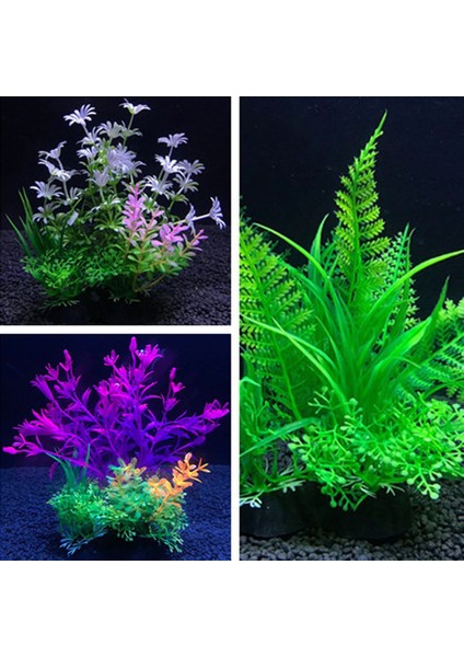 P518 Stili M Beden 1 Adet Akvaryum Yapay Su Bitkileri Plastik Simülasyon Su Çim Dekorasyon Parlak Renkli Balık Tankı Peyzaj Süsleme (Yurt Dışından) indirimleri