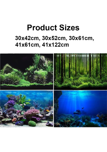 Longbangdian Shop Bir Stil 30X42CM Rainforest Akvaryum Arka Plan Posteri Balık Tankı Sürüngen Kutusu Pvc 3D Sualtı Dünyası Manzara Resim Dekor Zemin Duvar Kağıdı (Yurt Dışından)