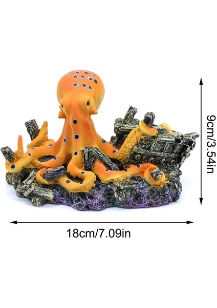 No.1 Tarzı Ahtapot Reçine Akvaryum Süsler Dekorasyon Yapay Mağara Peyzaj Aksesuarları Balık Tankı Akvaryum Dekorasyon Arka Plan Için (Yurt Dışından)