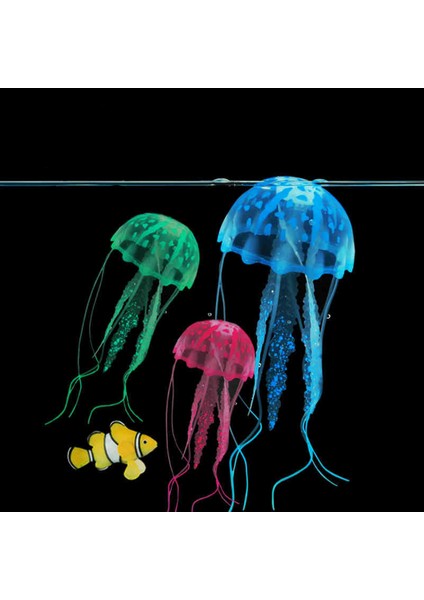 C Stili 5X15CM Renk Floresan Yapay Denizanası Balık Tankı Akvaryum Dekor Mini Denizaltı Süs Balık Tankı Peyzaj Süslemeleri (Yurt Dışından) fiyatları