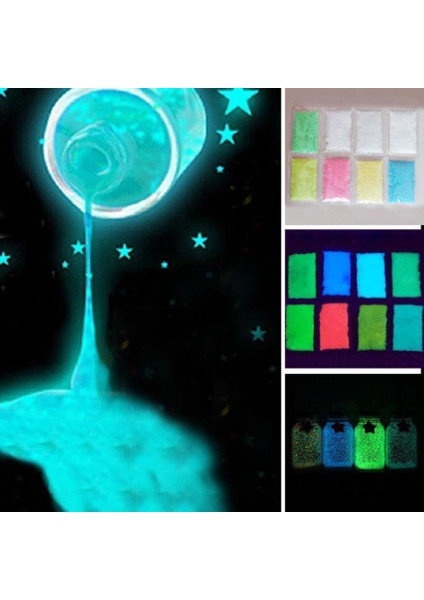 Mavi Yeşil Tarzı Karanlıkta Renkli Glow Süs Dekoratif Kum Aydınlık Çakıllar Balık Tankı Akvaryum Taşları Kumlar Bahçe Parkı Yol Hediye Dekoru (Yurt Dışından) fırsatları