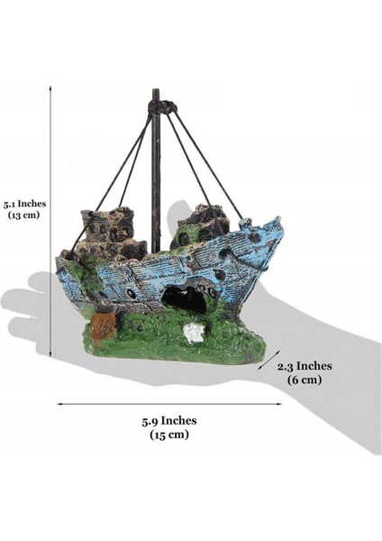 B Tarzı M Beden 2019 Sıcak Akvaryum Balık Tankı Peyzaj Korsan Batığı Dekor Reçine Tekne Süs Akvaryum Aksesuarları Dekorasyon #y5 (Yurt Dışından) modelleri