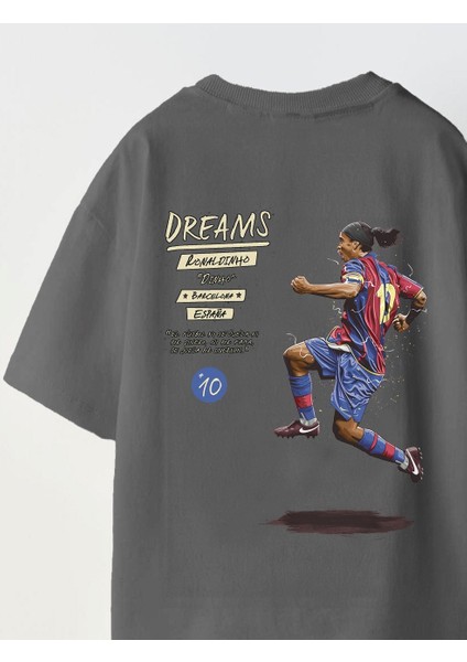 Always On Yazılı Futbol Tasarım Baskılı Füme Çocuk T-Shirt modelleri