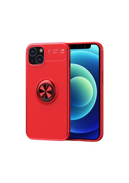 iPhone 14 Plus Ultra Koruma Sağlayan Stant Özellikli Yüzüklü Ravel Silikon Kılıf