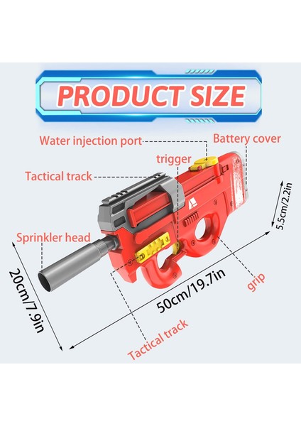Elektrikli Su Tabancası Patlama Çocuk Ağustos Su Tabancası Hafif Makineli Tabanca Oyuncak Tabanca (Yurt Dışından)