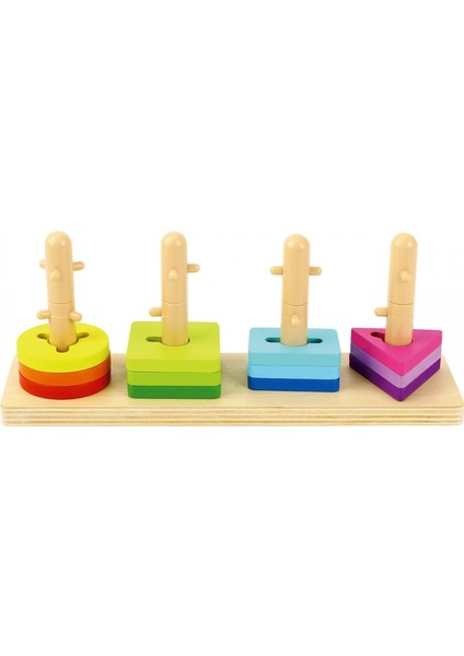 Ahşap Eğitici Kutu Çocuk El Becerisi Geliştirici Montessori Oyun Seti 48 Parça