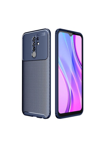 Redmi 9 Gofret Desenli Ultra Koruma Sağlayan Negro Silikon Kılıf