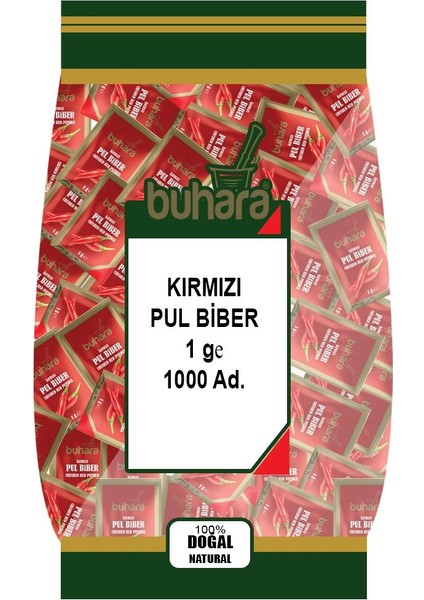 Tek Kullanımlık Poşet Pulbiber 1 gr x 1000 Ad