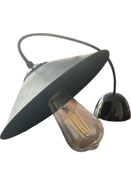 Dekoratif Tekli Avize Rustik LED Ampul ile Beraber
