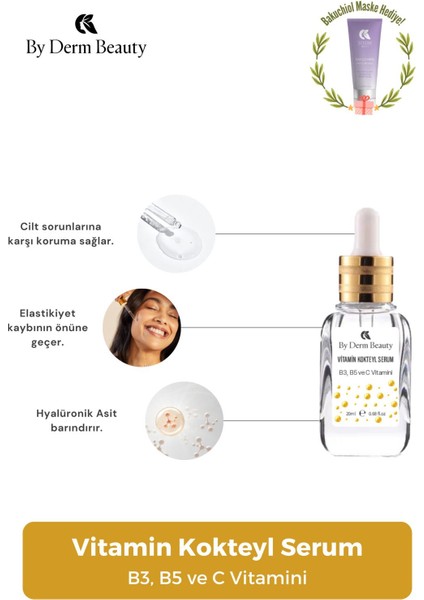 Vitamin Kokteyl Serum B3,b5 ve C Vitamini - 20ML
