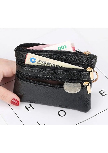 Şık Kadın Cüzdan Debriyaj Üç Fermuarlı Bozuk Para Cüzdanı Kartlıklı Cüzdan Para Çantası (Yurt Dışından) fiyatları