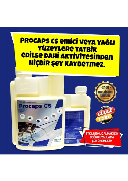 Procaps Hamamböceği Kene Bit Haşere Öldürücü 1 Lt Uzun Süre Etkili