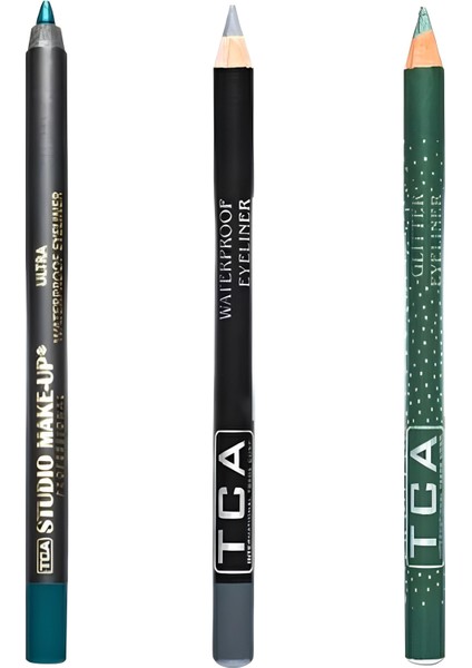 3'lü Ultra Waterproof Suya Fayanıklı Eyeliner Göz Kalemi Seti