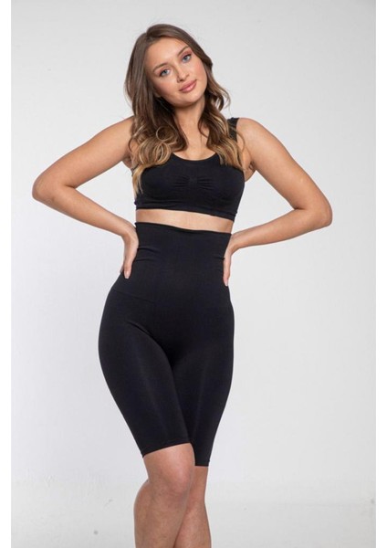 Iki Beden Inceltici Sıkılaştırıcı Lazer Kesim Yüksek Bel Toparlayici Korse Şort Kadin Giyim