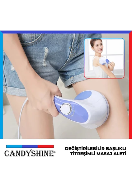 CandyShine Deluxe 5 Başlıklı Masaj Aleti Titreşimli Masaj Cihazı