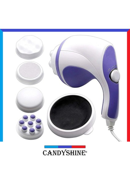 CandyShine Deluxe 5 Başlıklı Masaj Aleti Titreşimli Masaj Cihazı