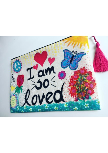 - "I Am So Loved" - Öyle Çok Seviliyorum Ki - Portföy/Clutch Çanta