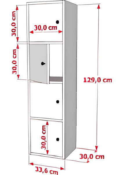 Kapaklı Çok Amaçlı Dolap Beyaz