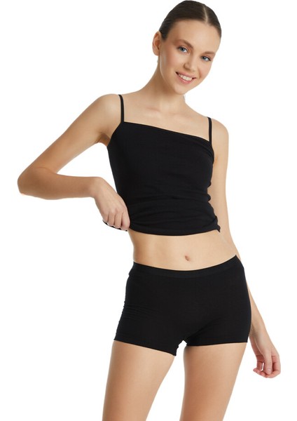 KADIN SİYAH BOXER 1301