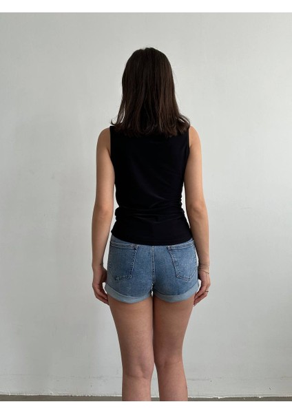 Kadın Büzgülü Kolsuz Örme Bluz fırsatları