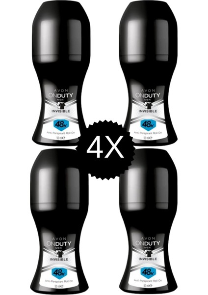Onduty Invisible Erkek Rollon 50 Ml. Dörtlü Set