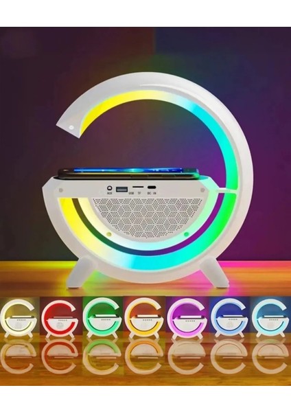 Rgb Işıklı-Aksesuar Kablosuz G Wireless Şarjlı Bluetooth Hoparlör Speaker-Magsafe Şarjlı-Ses Bombası modelleri