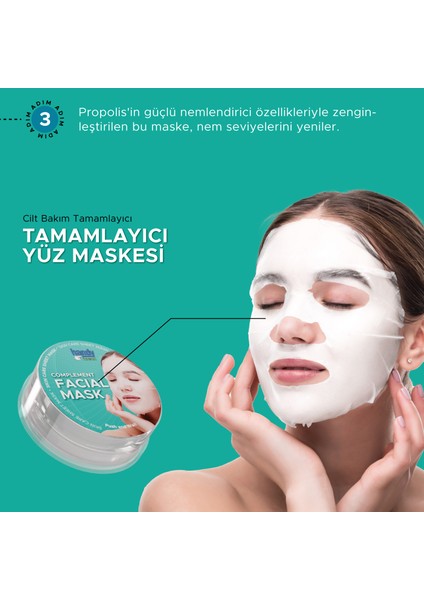 Handytowel 3 Adımlı Yaşlanma Önleyici Yüz Bakım Seti, Mendil, Anti-Aging Serum, Maske