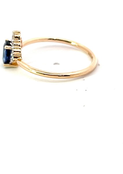 0,76 Ct 3,62 gr Doğal Safir Taşlı Sarı Altın Pırlanta Yüzük fiyatları