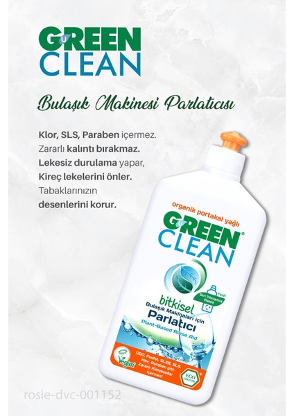 Green Clean Sıvı Çamaşır Deterjanı 2750 Ml, Meyve Temizleyici 500 Ml, Parlatıcı 500 ml ve Rosıe