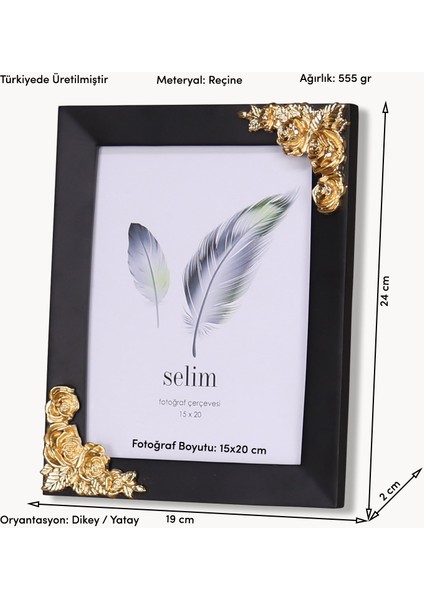 15X20 Rosengard Çerçeve Siyah Altın indirimleri
