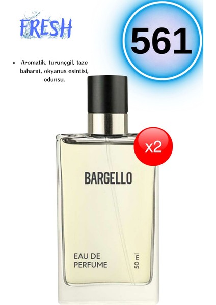 2 Adet 561 Fresh EDP 50 ml + 1 Adet No 561 Deodarant Set