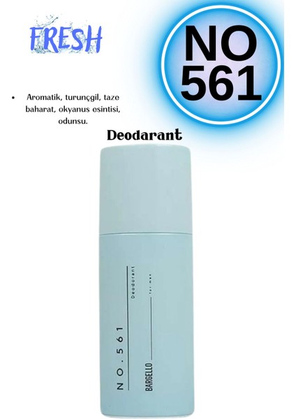 2 Adet 561 Fresh EDP 50 ml + 1 Adet No 561 Deodarant Set